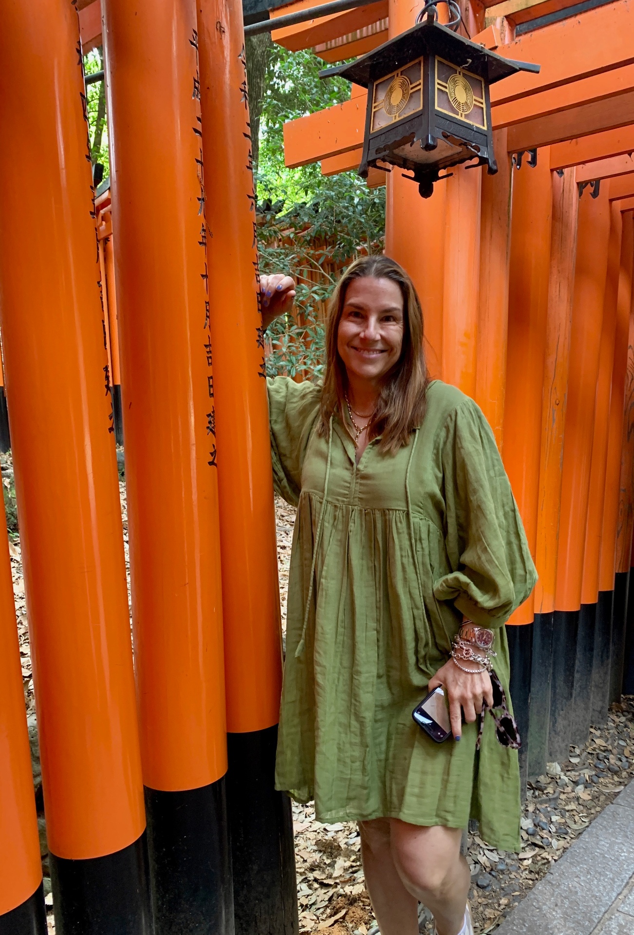 Melinda Andrade with W.A.V.E. travelers
